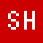 the letters SH, representing ScoreHero, on a red background.